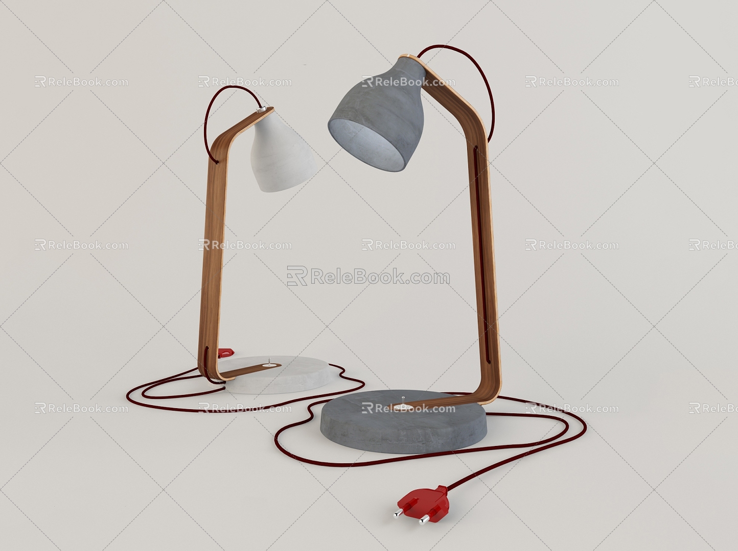 Industrial wind table lamp learning lamp 3d model