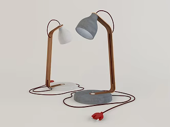 Industrial wind table lamp learning lamp 3d model