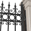 Modern Fence Fence Villa Fence Wrought Iron Fence 3d model