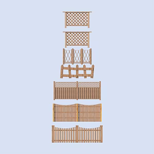 Fence Guardrail 3d model