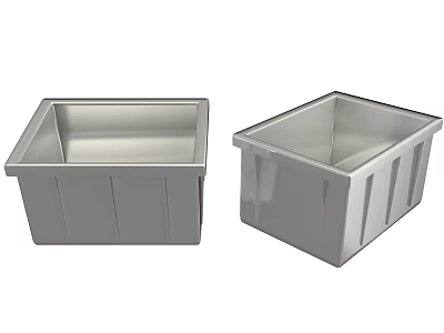 Ornament Display Set Featuring Square Metal Storage Containers For Home Decor 3d model