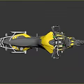 Yellow and Black Adventure Motorcycle With Windshield Luggage Rack and Off Road Tires