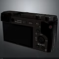 Compact Digital Camera With Retro Design LCD Screen Red Record Button And Control Buttons