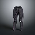 Stylish Black Leather Pants With Knee Pads For Daily Wear And Protection