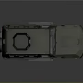 Military Green Armored Vehicle With Roof Mounted Equipment Off Road Tires And Sturdy Design