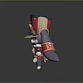 Cartoon Rabbit Character In Military Uniform With Red Tall Hat Golden Decorations And Blue Cape