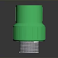 Green Modern Light Fixture Combination With Cylindrical Plastic Components And White Base 3d model