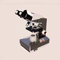 High Quality Binocular Microscope with Stable Metal Base and Adjustable Lenses 3d model