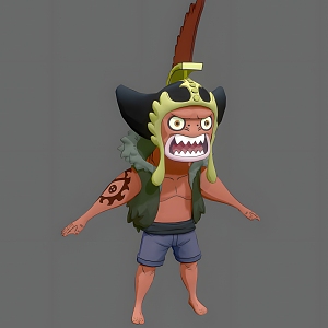 One Piece Shark Man Dharma One Piece Animation Movie Game Cartoon Dharma Sharkman Can Do Action 3d model