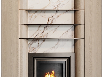 Modern Fireplace 3d model