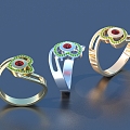 Ring Diamond Ring Gem Ring 3d model