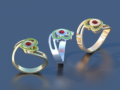 Ring Diamond Ring Gem Ring 3d model