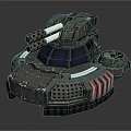 Turret Turntable Railgun Sci-fi Tower Defense Game Tower Defense Sci-fi Turret Game Turret Game Battery 3d model