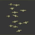 Flock of Seagulls Flying in Dynamic Formation Against Gray Background