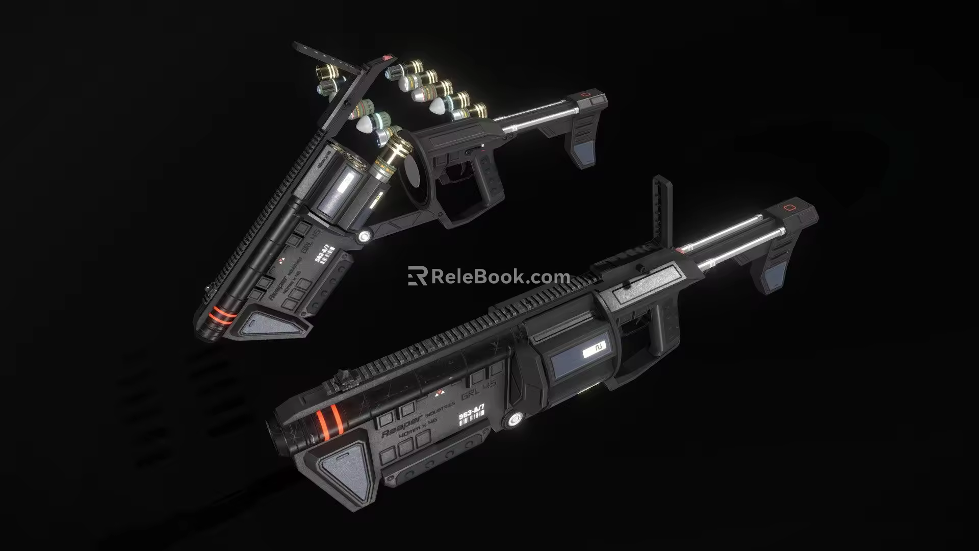 Sci-fi Grenade Launcher 3d model