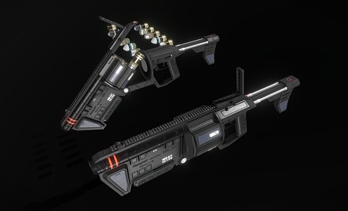 Sci-fi Grenade Launcher 3d model