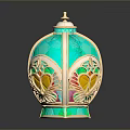 Exquisite Gold Decorative Ornament With Intricate Carvings And Diamond Accents