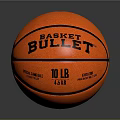 BULLET Official Game Orange Basketball With Textured Surface For Daily Use