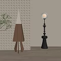 Floor lamp combination 3d model