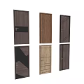 Various Hinged Doors With Diverse Wood Grain Patterns And Modern Designs