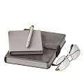 Elegant Decorative Ornament Set With Glass Vase Branches Marble Book Metal Accent Notebook And Pen