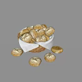 Bread Combination Bread Display 3d model