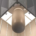 Elegant Modern Crystal Ceiling Light With Golden Frame And Transparent Design 3d model