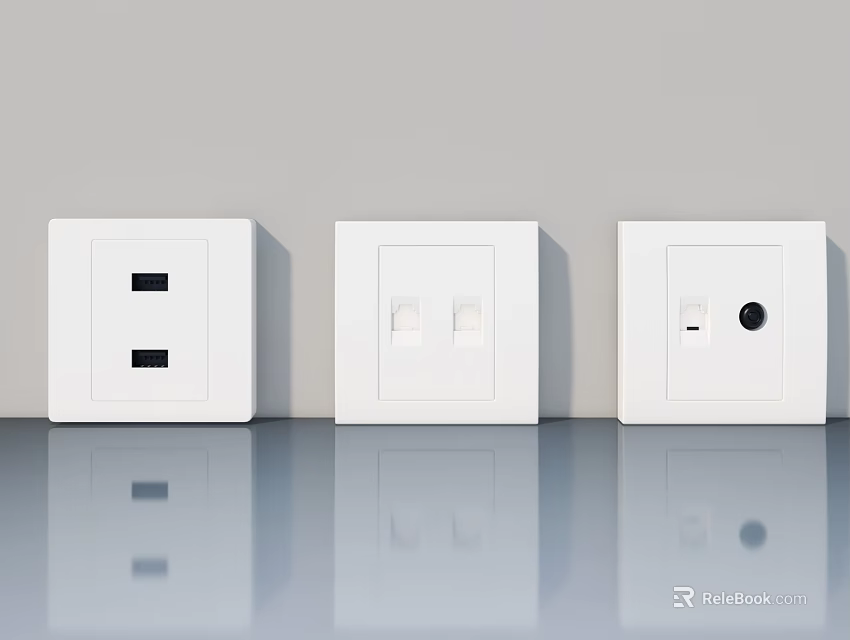 Modern White Hinged Door Design With Smooth Surface On Light Colored Wall And Reflective Floor 3d model