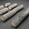 Wood Trunk Trees Timber Log 3d model