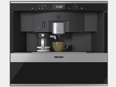 Modern Built In Coffee Machine Kitchen Appliance With Coffee Cup And Digital 3d model