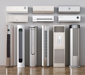 modern air conditioner vertical hanging air conditioner 3d model