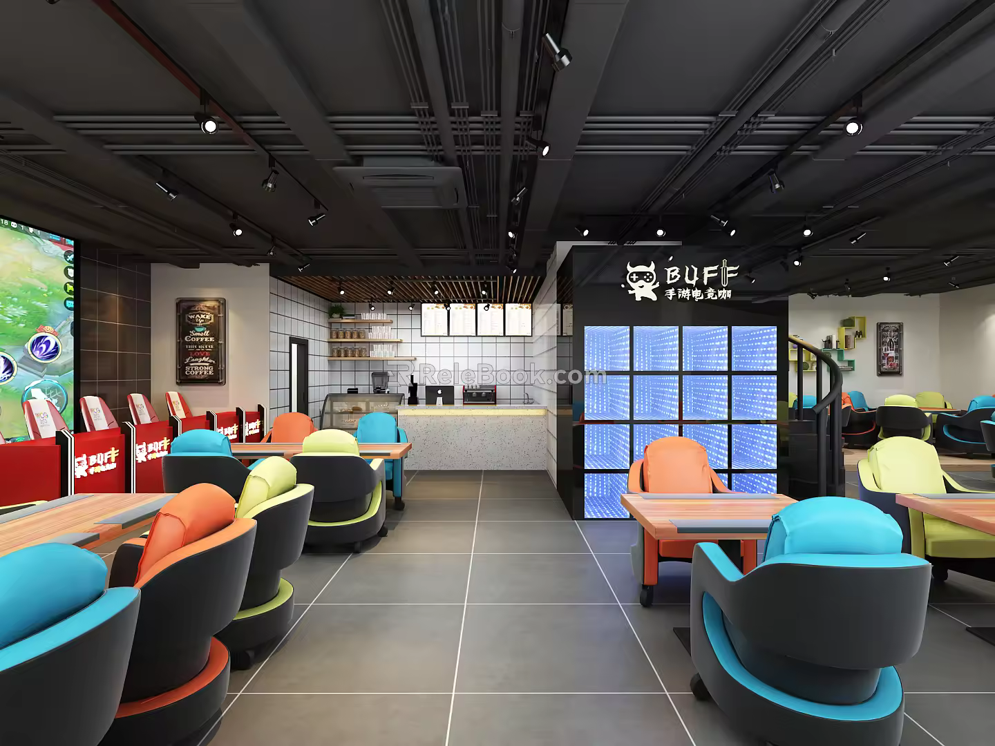Modern Internet Cafe Game Internet Cafe 3d model