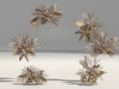 Hay Plant Dead Grass Beautiful Chen-Silent Wind False Plant Green Plant Beautiful Chen Flower Art Beautiful Chen Dry Plant 3d model