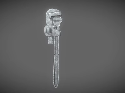 Adjustable Wrench With Durable Metal Construction For Plumbing Repair Essential Hardware Tool 3d model