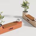 Modern Stylish Outdoor Bench Chairs With Built In Planter And Side Table For Public Spaces