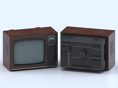 Retro TV black and white TV old TV model