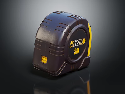 STALO 3M Tape Measure With Durable Black And Yellow Design For Hardware Tools 3d model
