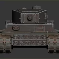 Military Tank With Number 384 Metal Exterior Cannon Barrel And Tracks Design