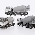 Concrete Mixer Truck Models Showcasing Different Angles And Functional Design