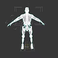 Game Movie Cyborg Character With Human Torso And Mechanical Arms Legs