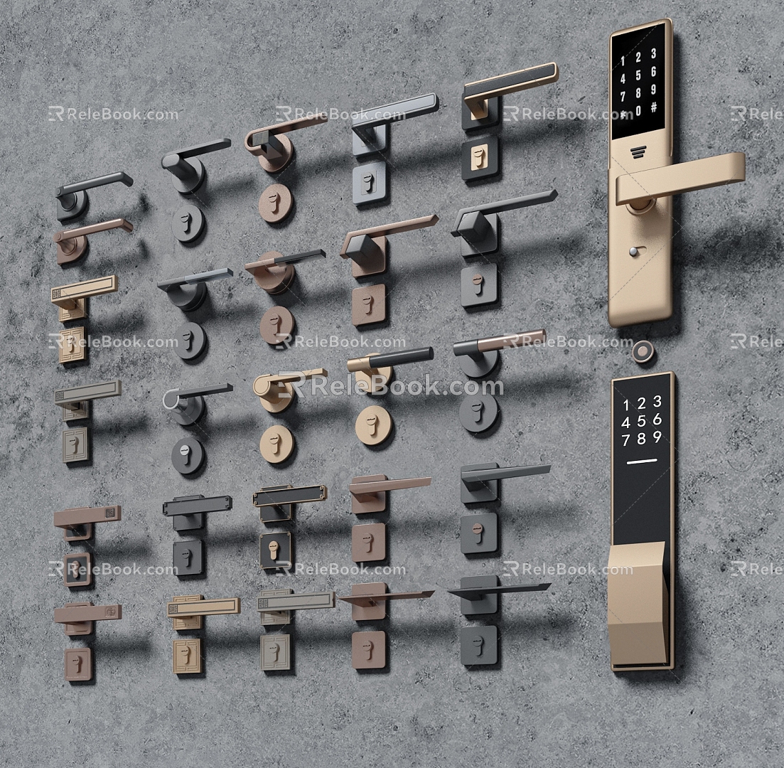 Door handle combination lock model