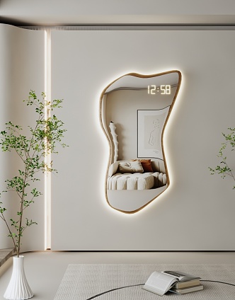 Modern Mirror Dressing Mirror Art Mirror Alien Mirror Floor Mirror Irregular Mirror Full-length Mirror 3d model