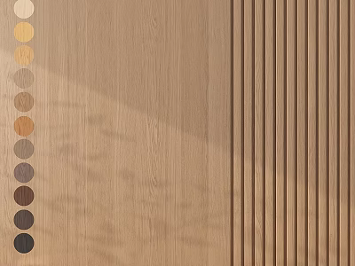 Wooden Construction Components With Various Color Swatches And Natural Texture Patterns 3d model