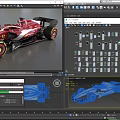 Red Ferrari Formula 1 Car With Racing Design And Sponsor Logos