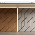 Modern Interior Background Wall With Brown Gray Geometric Diamond Pattern Lines 3d model