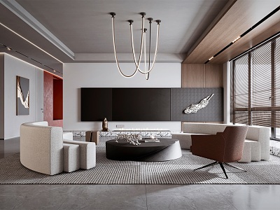 modern living room model