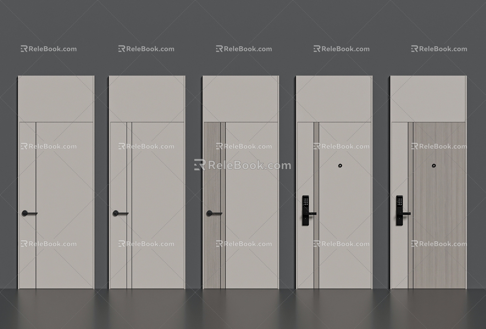 Password door single door swing door model