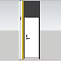 Modern Home Swing Door Design With Glass Panel And LED Light Trim