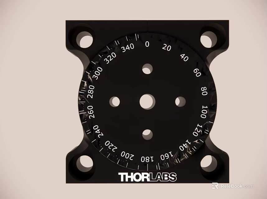 Thorlabs Precision Mechanical Component With Graduated Scale Holes And Square Frame 3d model 