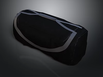 Black Storage Bag With White Accents For Travel And Home Organization 3d model